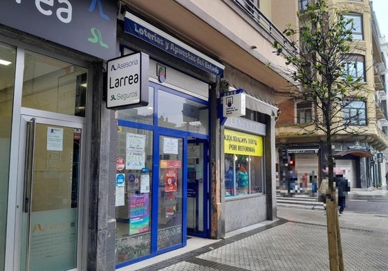 Administración de Loterías de la calle San Francisco, en Donostia.