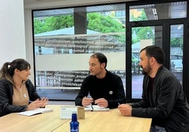 Los concejales de EH Bildu, Edurne González (Legazpi), Aritz Elgarresta (Zumarraga) y Jon Altolagirre (Urretxu) han dado a conocer la iniciativa.