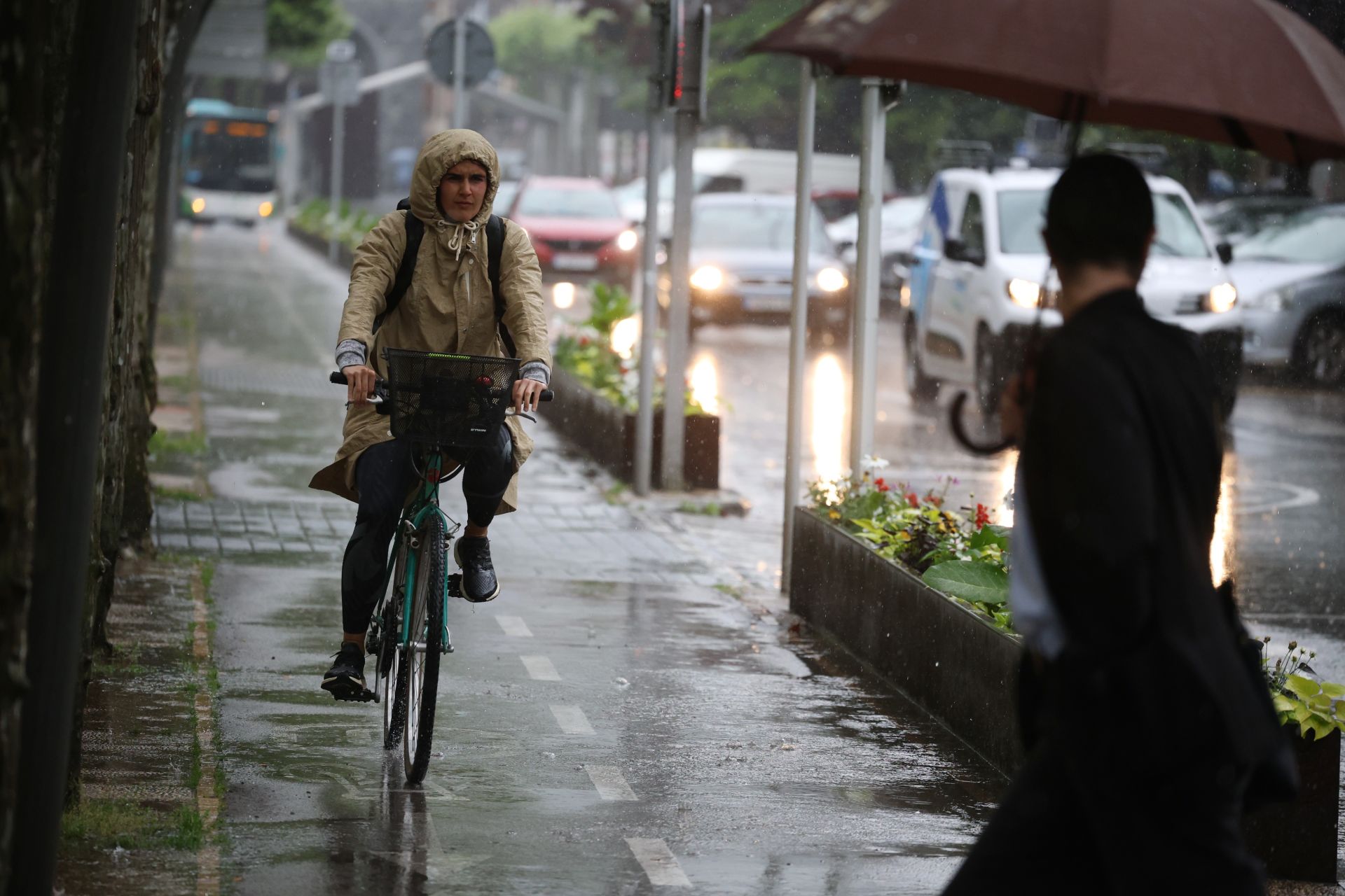 Las fuertes lluvias azotan Gipuzkoa