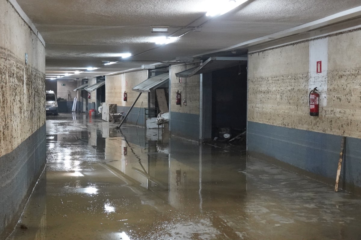 Jornada de limpieza en Gabiria tras la inundación