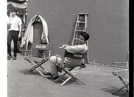 En los decorados cinematográficos que Samuel Bronston aportó al pabellón español de la Feria Mundial de Nueva York de 1964.