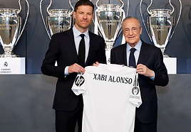Xabi Alonso el día de su presentación como entrenador del Real Madrid.