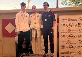 Odei Vázquez en lo alto del podio.