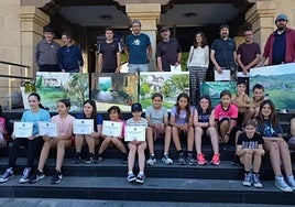 Los participantes del concurso en la entrega de premios.