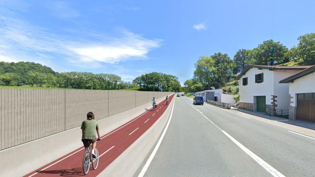 Imagen antes - La vía ciclista y peatonal entre Rekalde y Galarreta será una realidad a finales de 2026