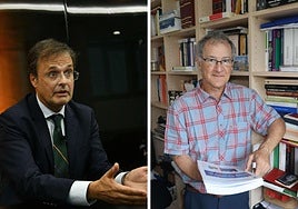 Alberto Martínez, consejero de Salud, y Joxerramon Bengoetxea, rector de la EHU.