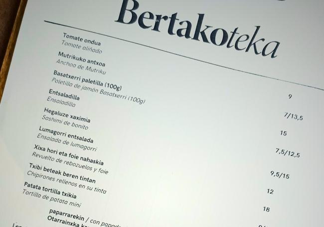Carta del Bertakoteka en Tolosa.