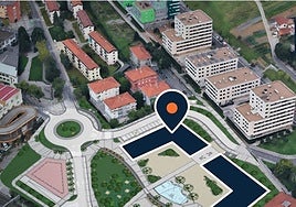 Fotomontaje que muestra dónde quedarán ubicadas las viviendas concertadas.