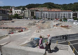 Solar de Trintxerpe donde se está levantando el centro Adinberri.