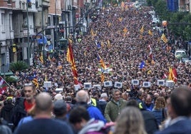 Imagen de una manifestación de Gure Esku en 2017 a la que el PNV sí acudió.