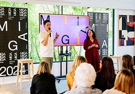 Patxi Fernández y Marisol Ruiz, en el encuentro MIGA de 2024.