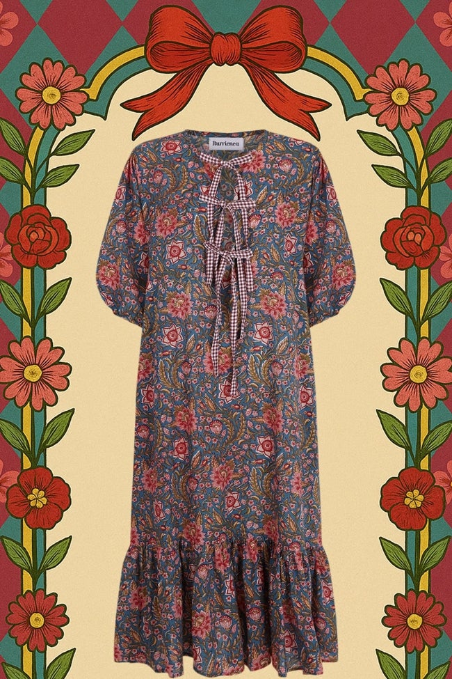 Camisón con lazos vichy