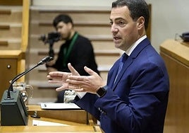 Imanol Pradales, en el Parlamento Vasco.