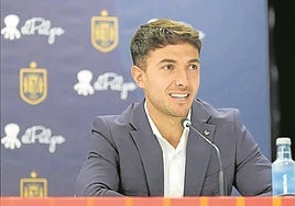 Zubimendi, ayer durante un acto promocional de la Federación Española en Las Rozas.