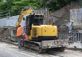 Las obras han comenzado esta semana en el paseo de Larratxo.