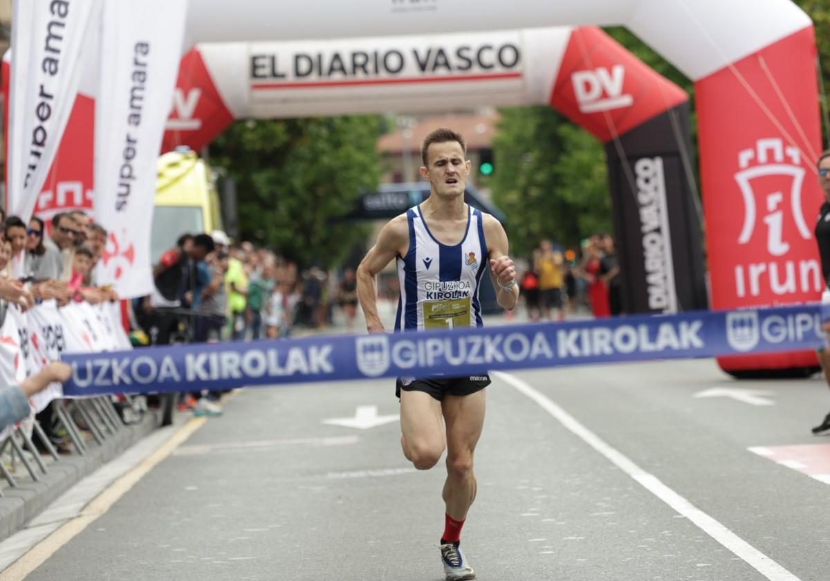 Arrospide fue el más rápido en los cinco kilómetros en ruta disputados ayer en Irun.