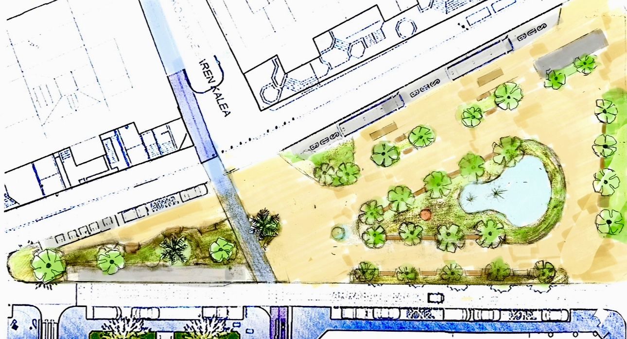Los vecinos del Centro plantean una plaza de Zaragoza con más zonas verdes y un estanque