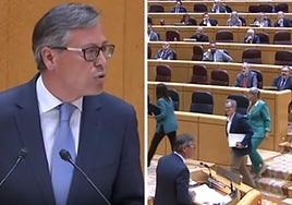 El discurso de Alfonso Serrano provocó que varios senadores salieran del Senado.