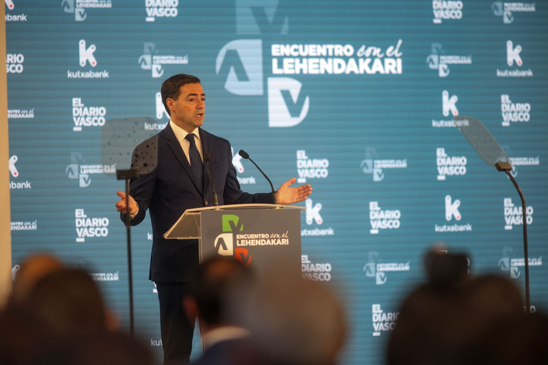 Imanol Pradales, durante su intervención en El Diario Vasco.