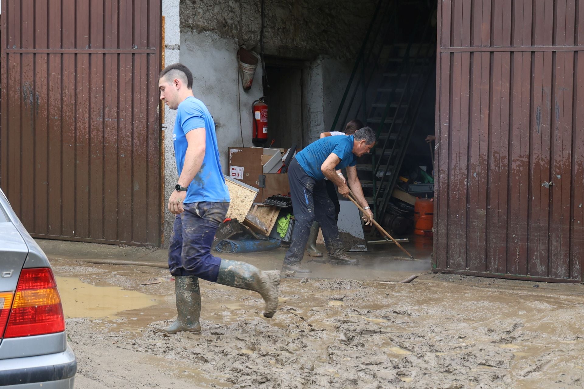 Las imágenes de los desperfectos que deja la tromba de agua en Tolosaldea y Goierri