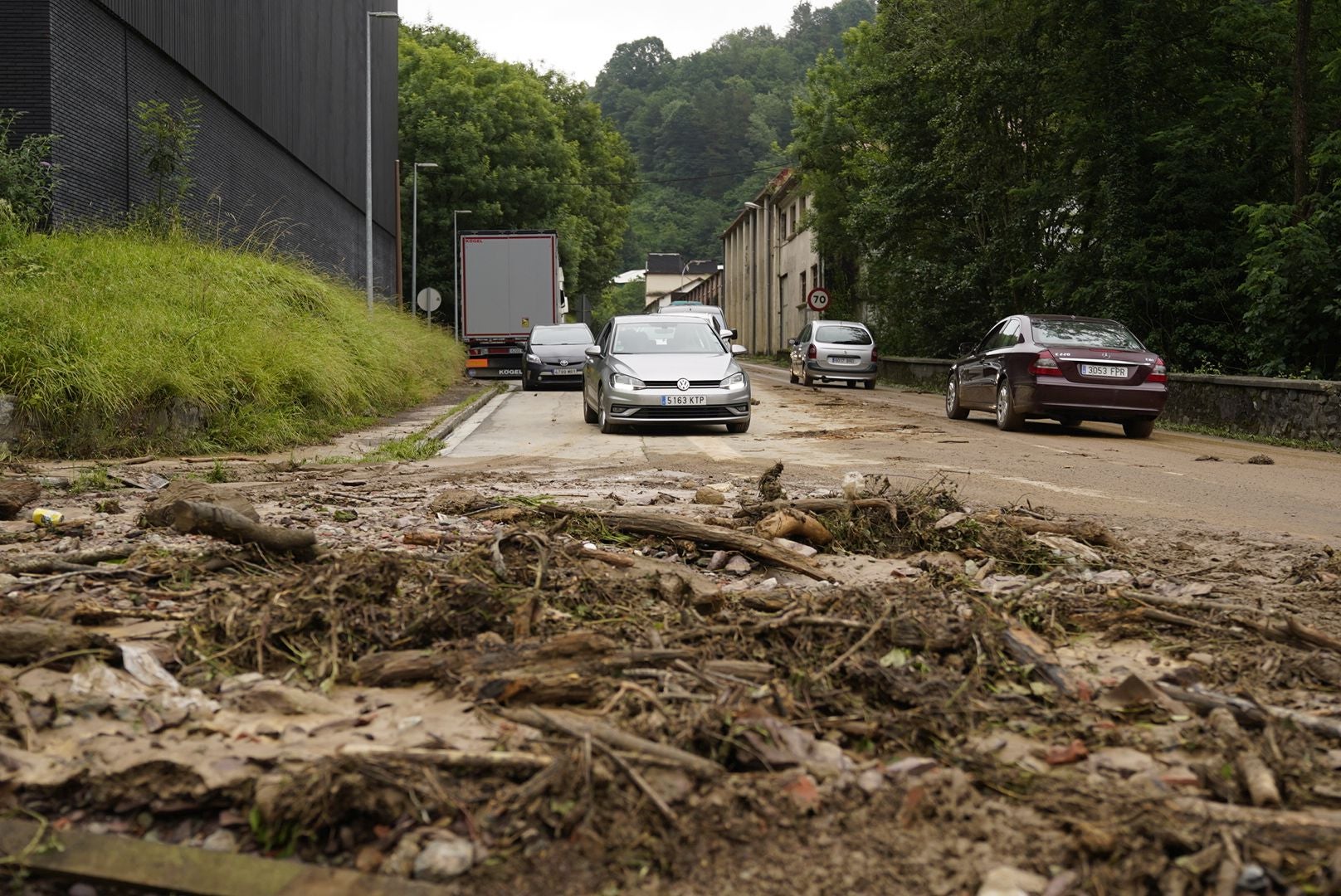 Las imágenes de los desperfectos que deja la tromba de agua en Tolosaldea y Goierri
