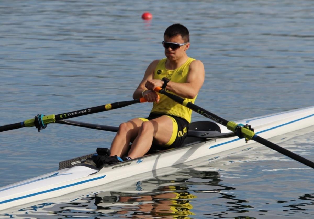 El joven hernaniarra Unax Uralde en plena competición.