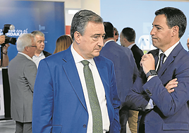 Esteban y Pradales en el Encuentro con el lehendakari celebrado el pasado viernes en DV.