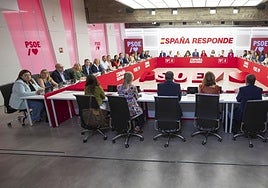 Reunión de la Ejecutiva Federal, ayer en Ferraz.