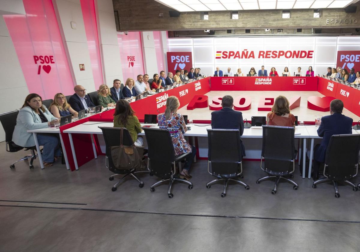 Reunión de la Ejecutiva Federal, ayer en Ferraz.