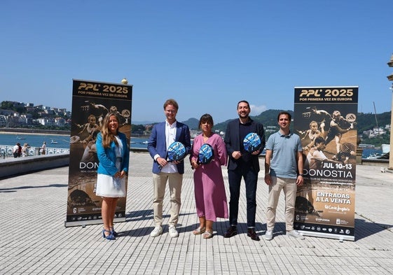 Presentación del Pro Padel League (PPL) en Donostia.