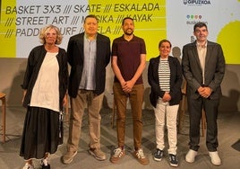 Ormazabal, Ibiriku, Gabarain, Pedreira y Pérez, este miércoles en Tabakalera en la presentación del festival.