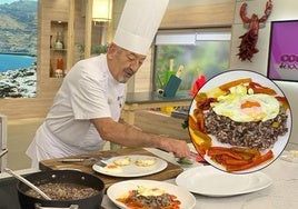 El consejo de Karlos Arguiñano sobre cómo hacer las puntillas de los huevos fritos a su amigo periodista
