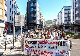 Concentración por la sanidad pública, este jueves, en Elizatze plaza