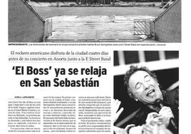 Bruce Springsteen, durante su concierto en Anoeta en 2008.