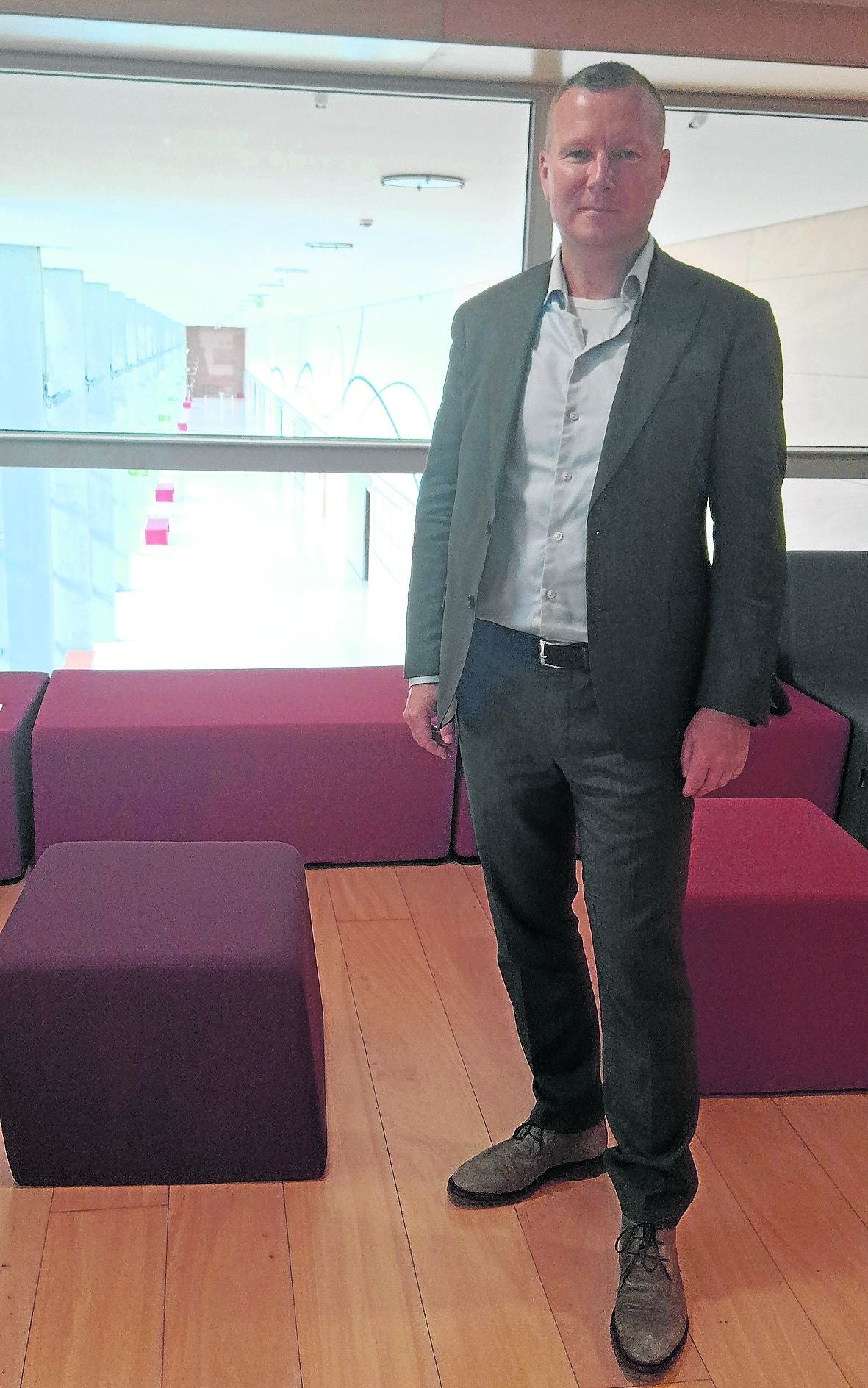 El urbanista Paul Jansen, durante su visita a Ficoba.