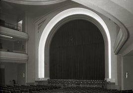 Telón del teatro Bellas Artes, en los años 40.