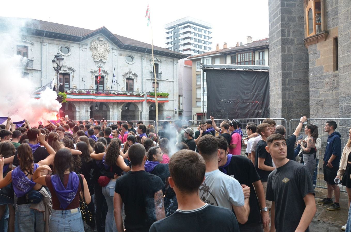 Primer encierro de las fiestas de Arrasate