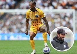 Igor Julio, durante un partido con el Brighton