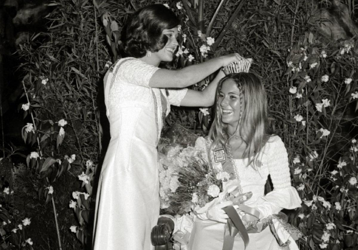 'Coronación' de Nerea Pallín como 'reina de San Sebastián' hace 55 años.