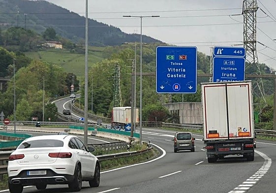 La N-I dirección Vitoria-Gasteiz.