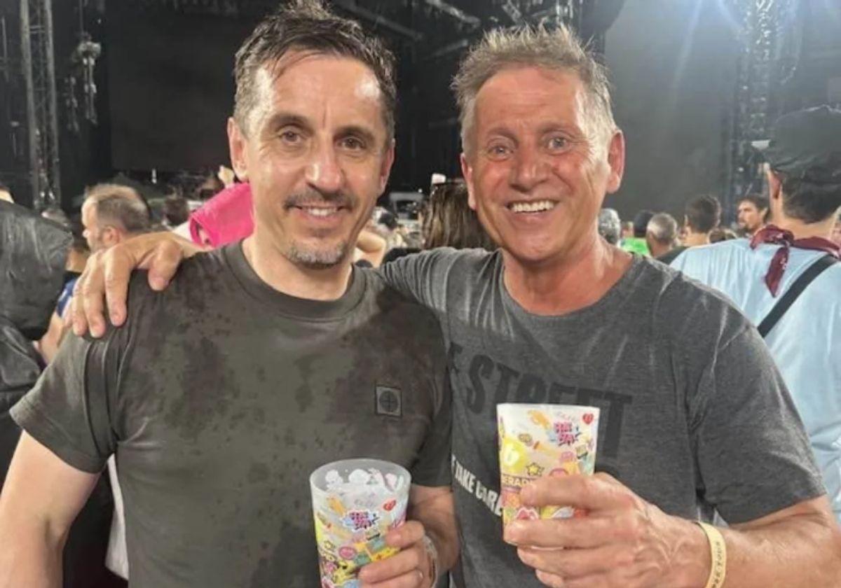 Gary Neville disfruta del segundo concierto de Bruce Springsteen en Anoeta.