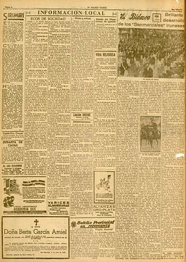 «Un aspecto del Alarde», acompañaba esta imagen publicada en el DV el 1 de julio de 1945.