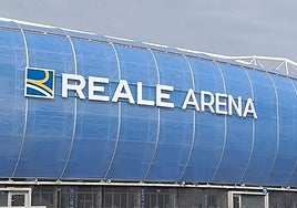 El Estadio de Anoeta, todavía con el rótulo de su antiguo patrocinador