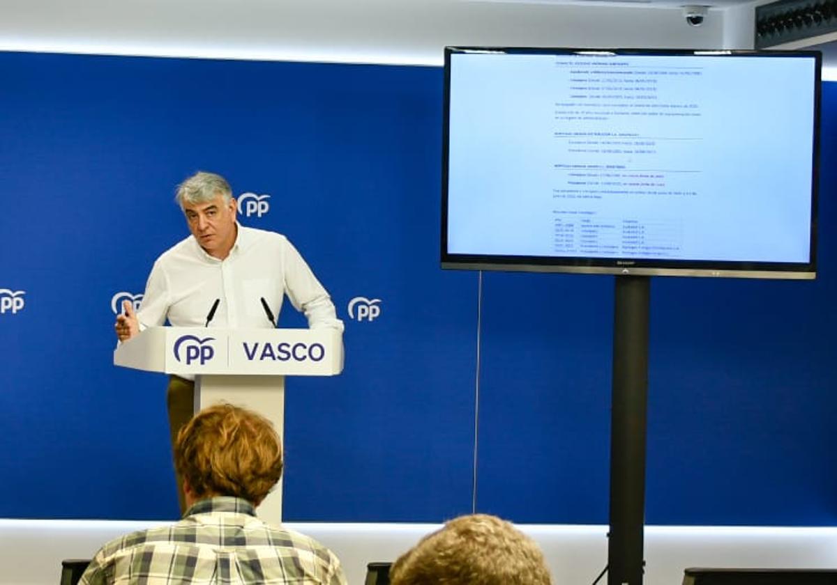 De Andrés, en la comparecencia de hoy en Vitoria