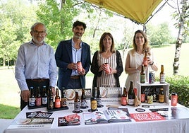 Raimundo Escudero, director de Hazi; Mikel Chillida, director de Desarrollo de Chillida Leku; Amaia Barredo, consejera de Agricultura del Gobierno Vasco, y Mireia Masagué, directora de Chillida Leku.