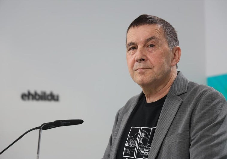 Arnaldo Otegi, secretario general de EH Bildu, este jueves en Donostia.