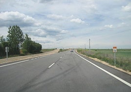Tramo de la CL-629, carretera que conecta Santoña con Burgos.