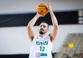 Giorgi Korsantia, el nuevo jugador de Inveready Gipuzkoa Basket, en su anterior equipo, el Kutaisi.