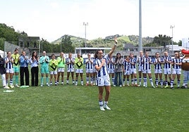 Amaiur Sarriegi se despide de la Real en el último partido jugado en Zubieta. La donostiarra jugará en el Atlético de Madrid las dos próximas temporadas.