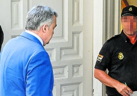 Santos Cerdán accede al Tribunal Supremo para declarar ante el juez.